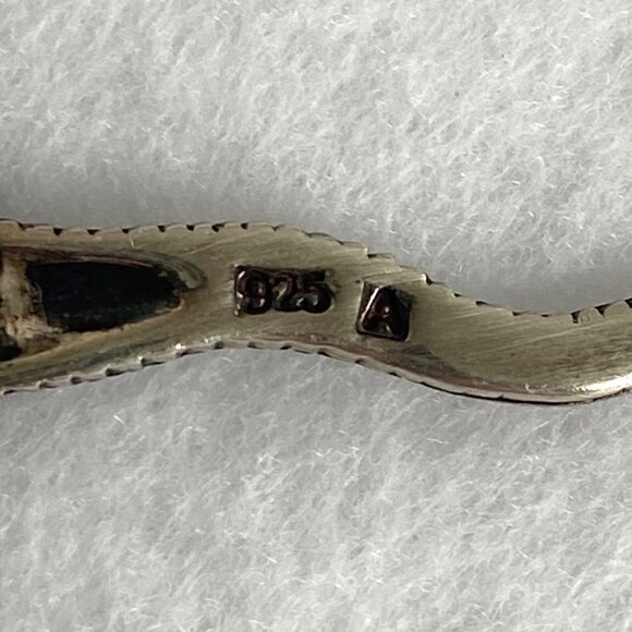 Sterling Silver 925 A Marcasite Lizard Animal Figural Brooch Pin - Picture 9 of 14